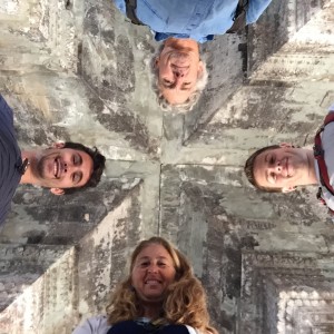 Looking upward from the very center of Angkor Wat, and thus, the center of the universe (Siem Reap, Cambodia).