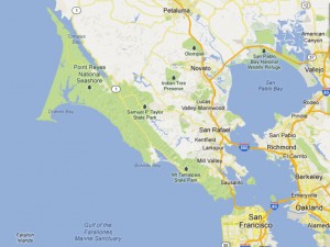 Drakes Bay map